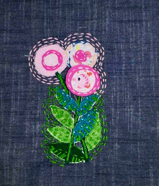 Slow Stitch Happy Flowers Kit