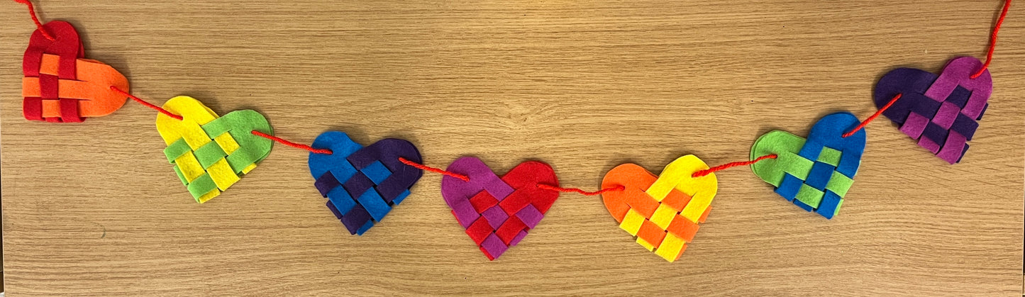 Rainbow Heart Garland Kit